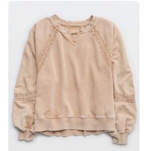 Aerie Hey Crochet Sweatshirt